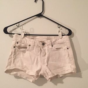 White Denim Shorts